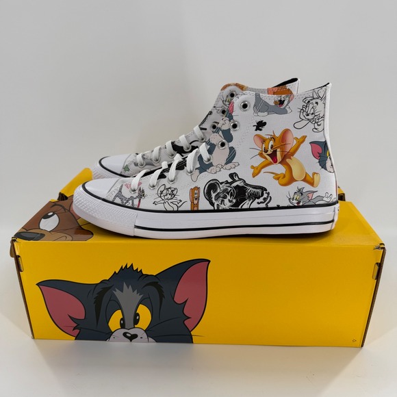 Converse Other - Converse x Tom & Jerry Shoes Mens US 10.5 White Chuck Taylor All Star Hi A15112C